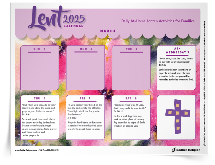 <em>Lenten</em> Calendar